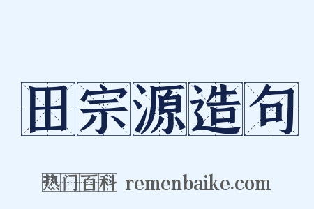 田宗源造句是什么意思的图片